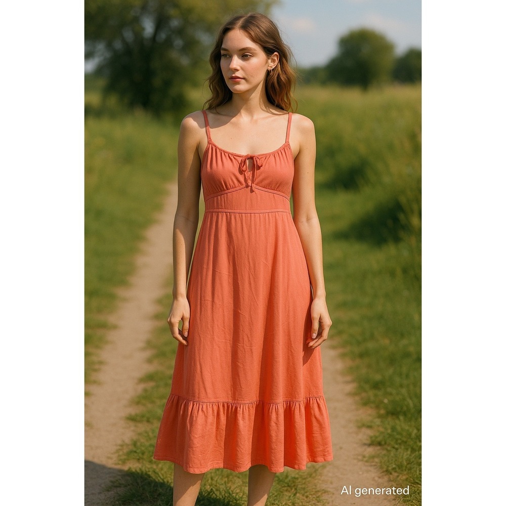 Abercrombie & Fitch Rust Orange Midi Sundress